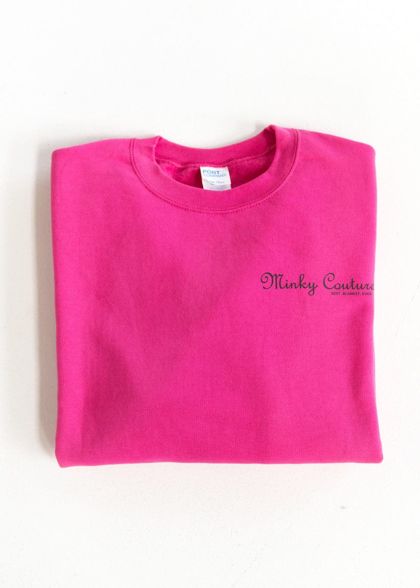 Minky Couture Sweatshirt - Hugs Hot Pink - Image 4
